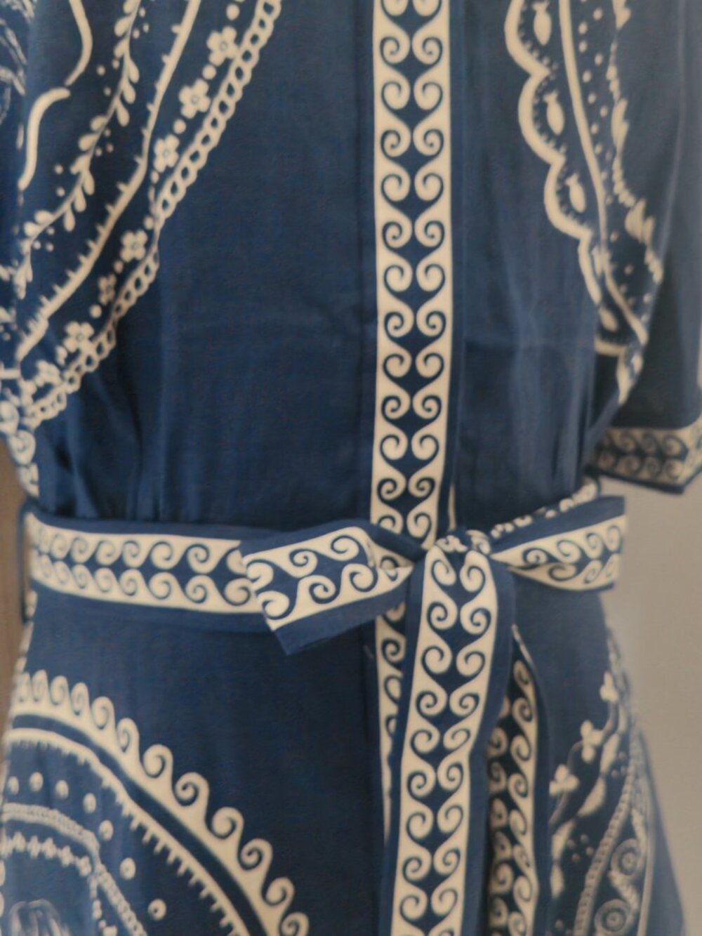 Alemaizosena floral pattern dark blue dress - Picture 9 of 11